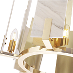 Люстра подвесная круглая с мраморными прямоугольными вставками и золотым основанием Диаметр 55 см Marble square Chandelier варинант исполнения - 3 | Loft Concept в Волгограде