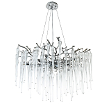 Люстра с хрустальными подвесками Frozen Drops Chandelier Chrome 10 варинант исполнения - 2 | Loft Concept в Волгограде
