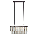 Люстра линейная прямоугольная с подвесками из натурального перламутра Nacre варинант исполнения - 1 | Loft Concept в Волгограде