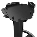 Барный стул вращающийся со спинкой и подлокотниками Douglas Rhombus Черный Велюр варинант исполнения - 6 | Loft Concept в Волгограде