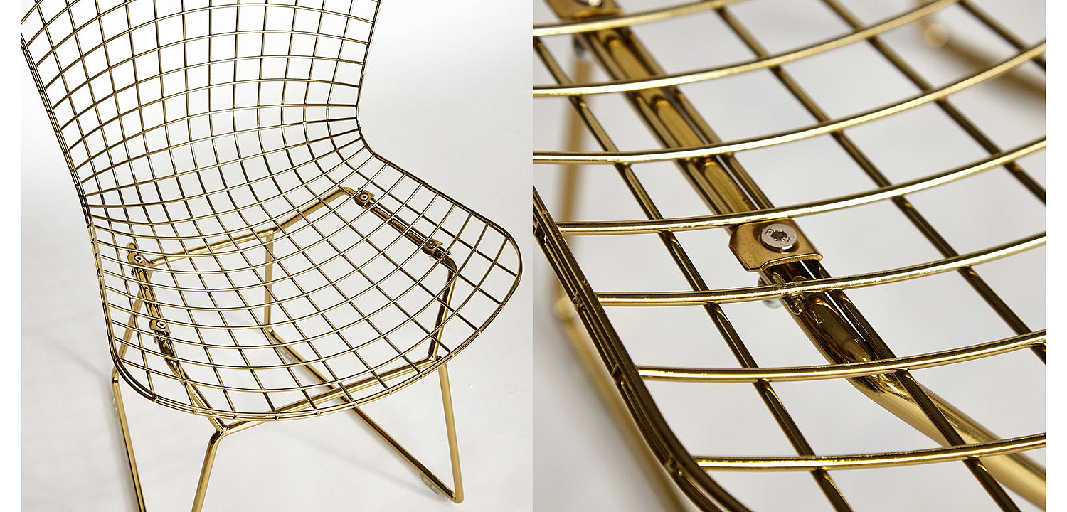 Стул Bertoia Side Chair gold - Loft-Concept в Волгограде