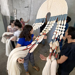 Настенное украшение из нитей Корона с кисточками Crown Wall Hanging варинант исполнения - 3 | Loft Concept в Волгограде