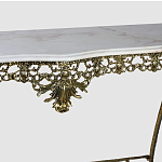 Консоль из бронзы с мраморной прямоугольной столешницей Bronze Console варинант исполнения - 2 | Loft Concept в Волгограде