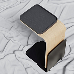 Stolik 90 поднос из массива дуба чёрного цвета варинант исполнения - 1 | Loft Concept в Волгограде