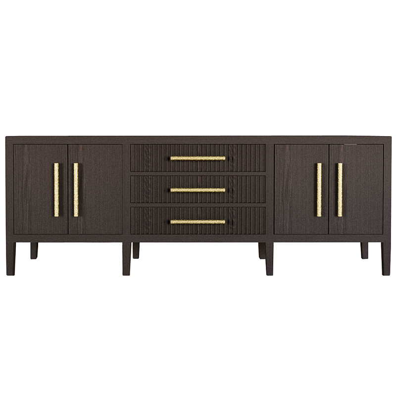 Большая VT-тумба Primo шпон темный орех Темный дуб Золотой в Волгограде | Loft Concept 