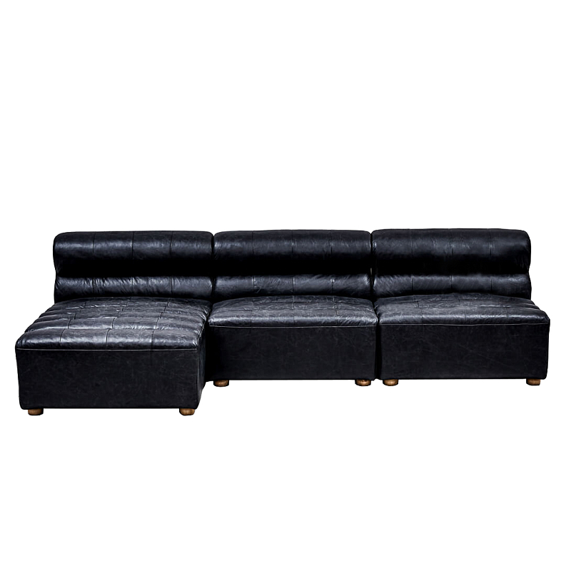 Диван Veronica Leather Sofa Черный Диван Veronica Leather Sofa Черный в Волгограде | Loft Concept