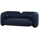 Дизайнерский двухместный диван с мягкими спинкой и подлокотниками синий Madelaine Sofa Blue варинант исполнения - 3 | Loft Concept в Волгограде