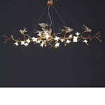 Люстра в виде золотой ветки с цветами и птичками Marvelous Garden варинант исполнения - 7 | Loft Concept в Волгограде