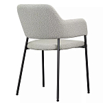 Стул мягкий с подлокотниками Chair Gray Upholstery Boucle варинант исполнения - 3 | Loft Concept в Волгограде