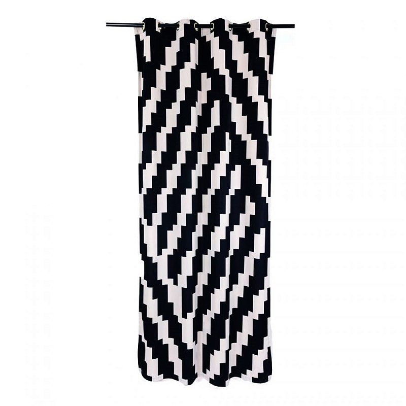 Штора Seletti Zig-Zag Черно-белый Штора Seletti Zig-Zag Черно-белый в Волгограде | Loft Concept