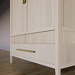 Шкаф платяной Primo с выдвижными ящиками шпон Черный дуб варинант исполнения - 5 | Loft Concept в Волгограде