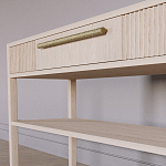 Дизайнерская Консоль с полкой и ящиком Primo Светлый дуб варинант исполнения - 3 | Loft Concept в Волгограде