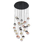 Люстра каскадная с черным круглым основанием 27 подвесов Celestial Waltz варинант исполнения - 1 | Loft Concept в Волгограде