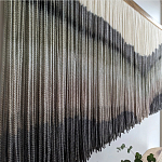 Пейзаж из нитей Макраме Wall decor Black and White Landscape варинант исполнения - 2 | Loft Concept в Волгограде