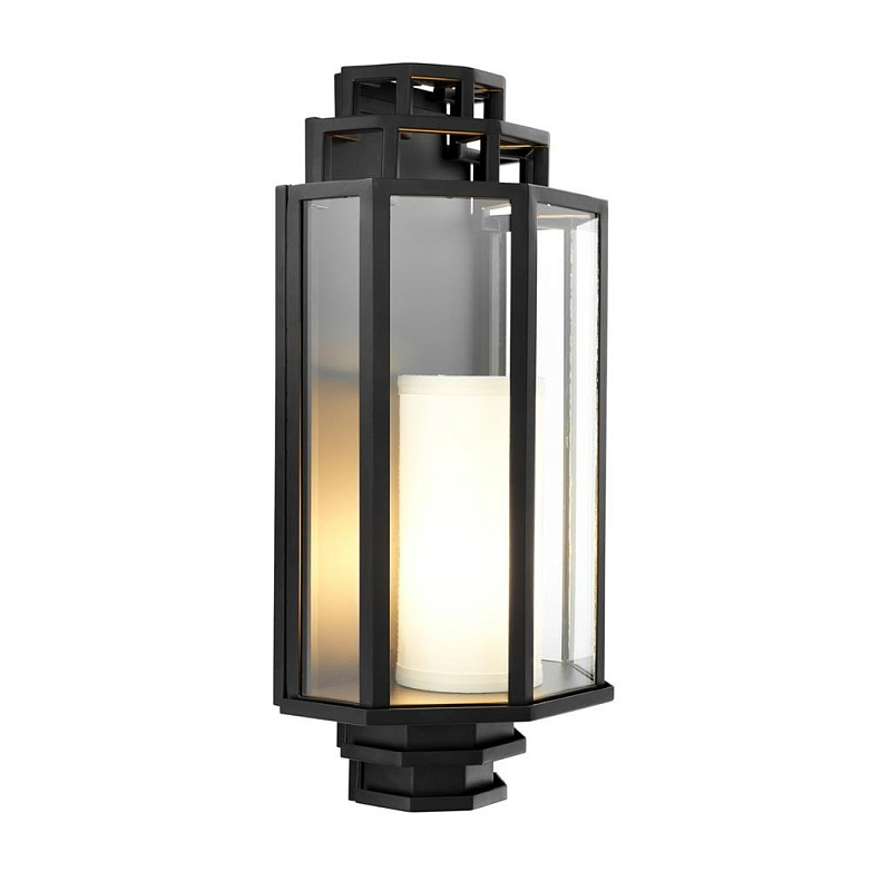 Бра Wall Lamp Monticello Черный Прозрачное Стекло Бежевый Бра Wall Lamp Monticello Черный Прозрачное Стекло Бежевый в Волгограде | Loft Concept
