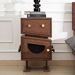 Тумбочка прикроватная с ящиком и дверцей Робот Robot Desk варинант исполнения - 1 | Loft Concept в Волгограде