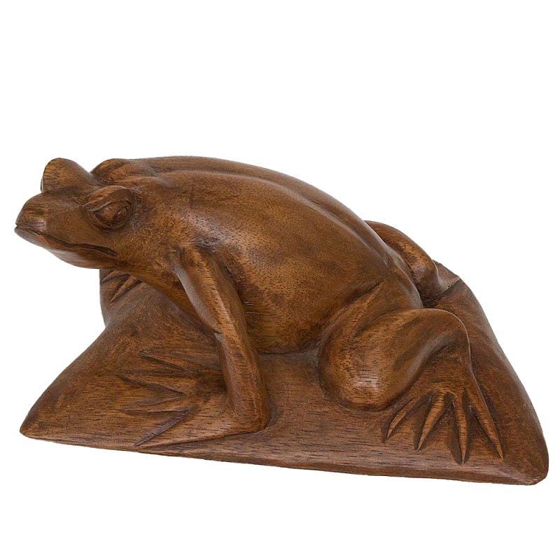Статуэтка деревянная в виде лягушки Frog on a Rock Коричневый Статуэтка деревянная в виде лягушки Frog on a Rock Коричневый в Волгограде | Loft Concept