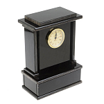 Часы настольные черные из натурального камня Обсидиан Stone Clock варинант исполнения - 2 | Loft Concept в Волгограде