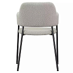 Стул мягкий с подлокотниками Chair Gray Upholstery Boucle варинант исполнения - 4 | Loft Concept в Волгограде
