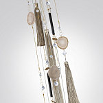 Люстра подвесная с 8-ю шарообразными плафонами из белого стекла с подвесками из камня и кисточками Agatelle варинант исполнения - 7 | Loft Concept в Волгограде