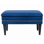 Мягкая банкетка на черных ножках с зоной для хранения Casket Blue варинант исполнения - 1 | Loft Concept в Волгограде