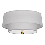 Потолочный светильник круглый серый с тканевым абажуром Ground Gray варинант исполнения - 1 | Loft Concept в Волгограде