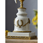 Подсвечник белый Попугай из фарфора с бронзовыми элементами Eden Garden варинант исполнения - 5 | Loft Concept в Волгограде