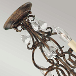 Люстра бронзового цвета с 4-мя лампами и подвесками из оптического стекла в классическом стиле Feiss варинант исполнения - 8 | Loft Concept в Волгограде