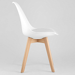 Стул с основой из пластика и мягким сиденьем Arvika White варинант исполнения - 3 | Loft Concept в Волгограде