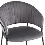 Стул в велюре серого цвета Horizon варинант исполнения - 6 | Loft Concept в Волгограде