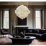 Люстра с овальными подвесками из натурального камня Spatial Composition варинант исполнения - 7 | Loft Concept в Волгограде