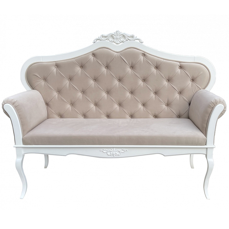 Диван в стиле прованс Montmartre Provence Sofa Beige White Белый Бежевый Диван в стиле прованс Montmartre Provence Sofa Beige White Белый Бежевый в Волгограде | Loft Concept