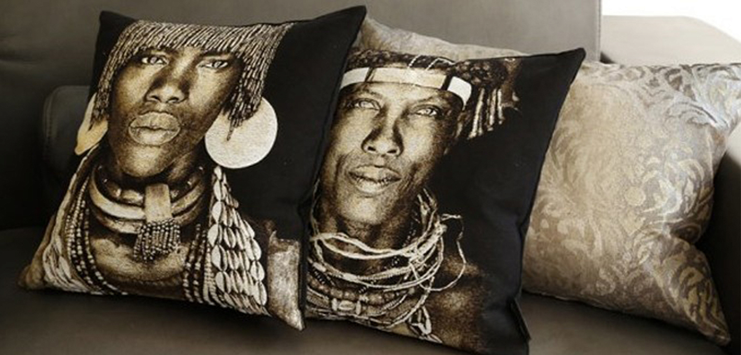 Декоративная Подушка Ovakaona Tribe Angola Декоративная Подушка Ovakaona Tribe Angola - Loft-Concept в Волгограде