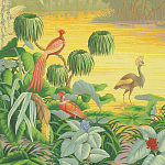 Обои ручная роспись Le Brésil Special Colourway варинант исполнения - 1 | Loft Concept в Волгограде