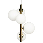 Подвесной светильник с 5-ю белыми шарообразными плафонами Bubble Chandelier варинант исполнения - 3 | Loft Concept в Волгограде