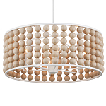 Люстра в форме цилиндра с вставками из деревянных бусин Wooden Beads варинант исполнения - 2 | Loft Concept в Волгограде