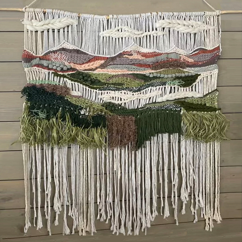  Гобелен Волшебный Лес в зеленых тонах Magic Forest I  Бежевый Зеленый в Волгограде | Loft Concept 