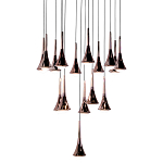 Люстра светодиодная с акриловыми конусообразными плафономи розовое золото Astra 60   варинант исполнения - 1 | Loft Concept в Волгограде