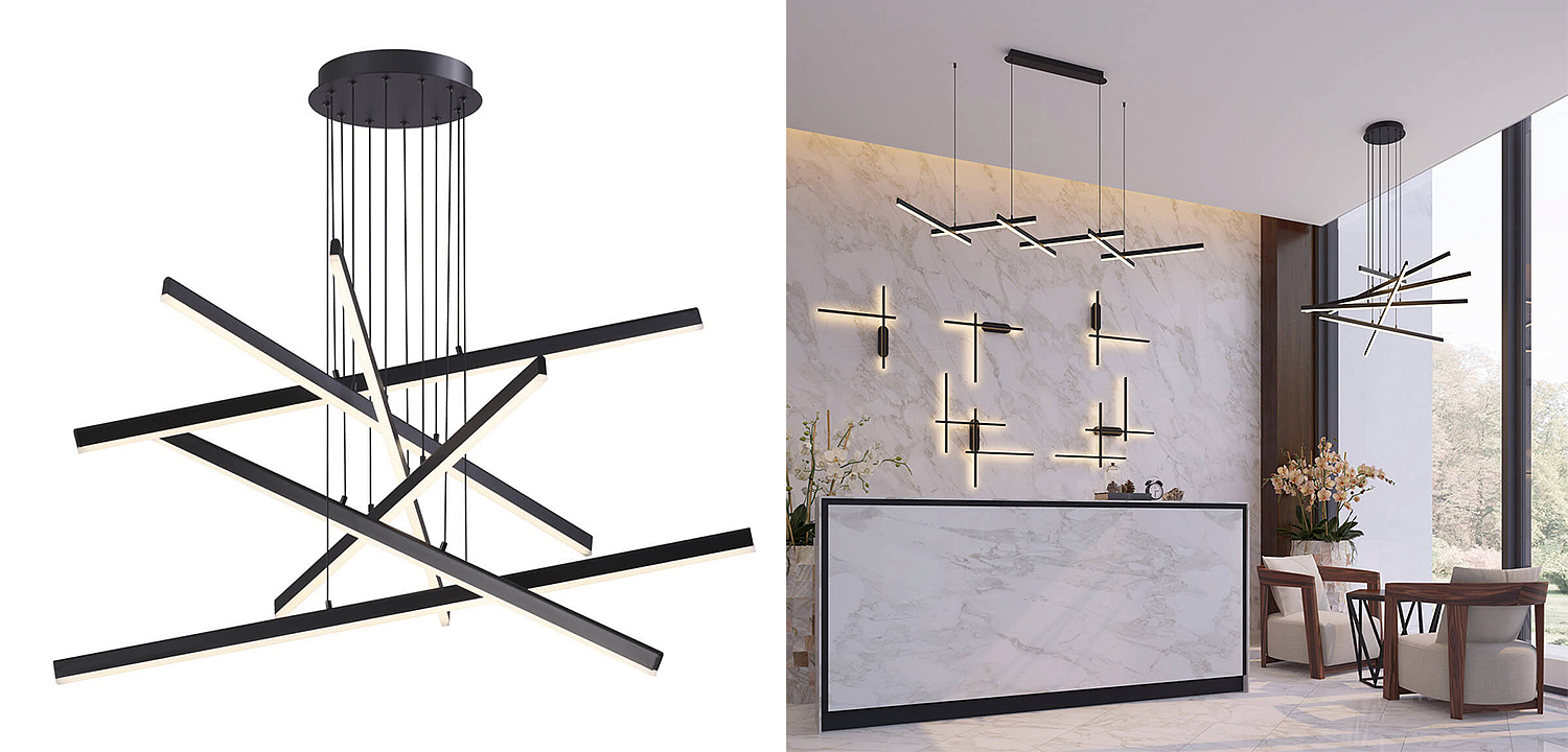 Люстра Rolf Six Black Lines Chandelier Люстра Rolf Six Black Lines Chandelier - Loft-Concept в Волгограде