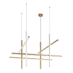 Люстра с 8-ю пересекающимися цилиндрическими плафонами на тонких тросах Trumpet tube варинант исполнения - 6 | Loft Concept в Волгограде