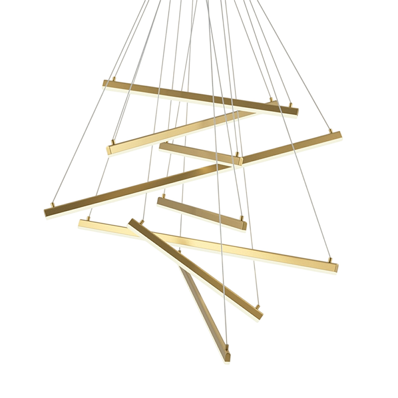 Люстра подвесная Line 2600-3500К 90Вт Золотой в Волгограде | Loft Concept 