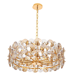 Люстра круглая золотого цвета с круглыми хрустальным элементами Solyria варинант исполнения - 3 | Loft Concept в Волгограде