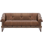 Трехместный диван Duncan винтажная коричневая кожа варинант исполнения - 1 | Loft Concept в Волгограде