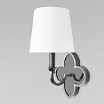 Бра с белым текстильным абажуром и фигурным основанием с зеркальной вставкой Vitorino варинант исполнения - 8 | Loft Concept в Волгограде