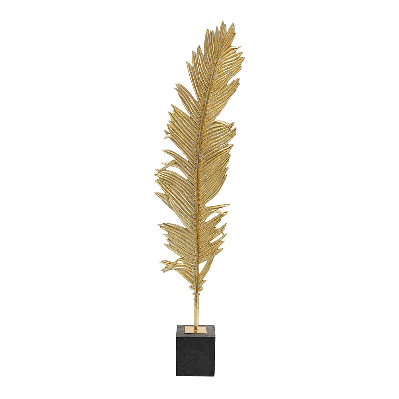 Декоративная статуя из металла Golden Feather Глянцевое золото Черный в Волгограде | Loft Concept 