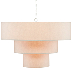 Люстра круглая трехъярусная с тканевыми абажурами Light Soft Glow варинант исполнения - 1 | Loft Concept в Волгограде