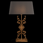 Настольная лампа на ажурном чугунном основании с серым абажуром Openwork Lamp варинант исполнения - 2 | Loft Concept в Волгограде