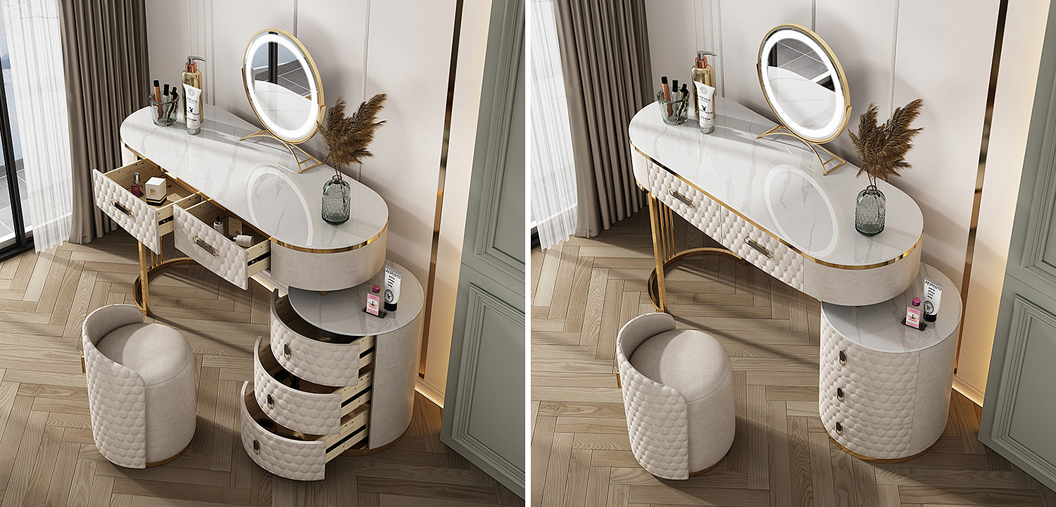 Трельяж Kathryn Bedroom Dressing Table White Трельяж Kathryn Bedroom Dressing Table White - Loft-Concept в Волгограде