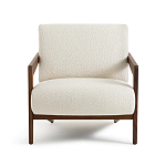 Кресло с обивкой из белого букле Armchair White Boucle варинант исполнения - 4 | Loft Concept в Волгограде