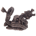 Декоративная статуэтка Дракон Fuzanglong Dragon Dark Bronze Statuette варинант исполнения - 1 | Loft Concept в Волгограде
